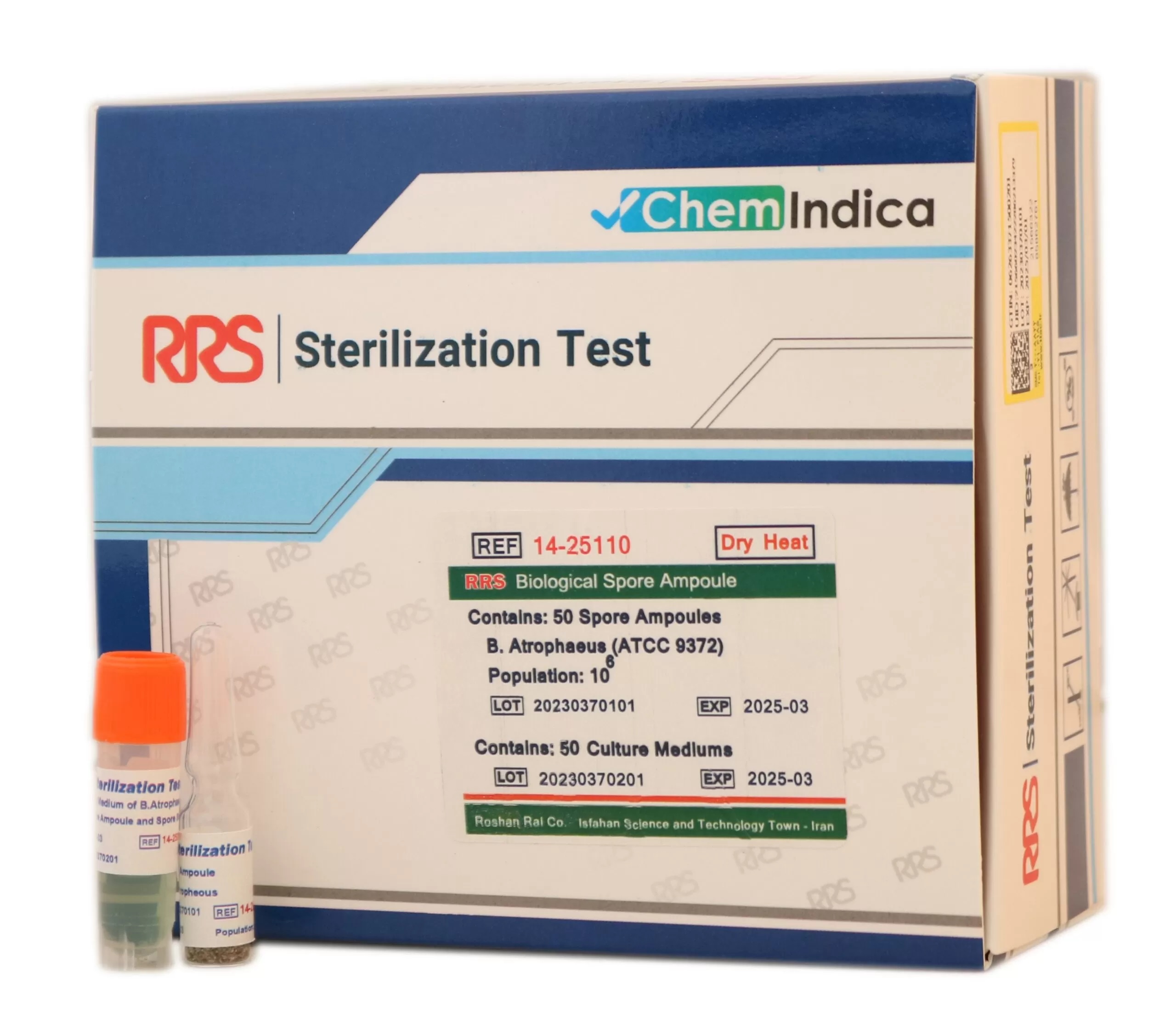 Dry Heat Biological Indicator (ampoule) with culture medium (RRS 14-25110)