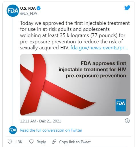  اولین داروی تزریقی پیشگیری از HIV توسط FDA تایید شده است